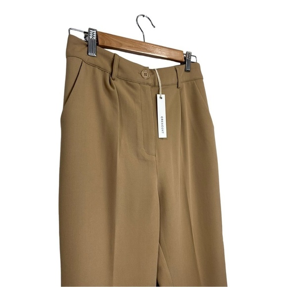 NWT Crescent High Waisted Tan Pants Size Medium - Picture 3 of 7